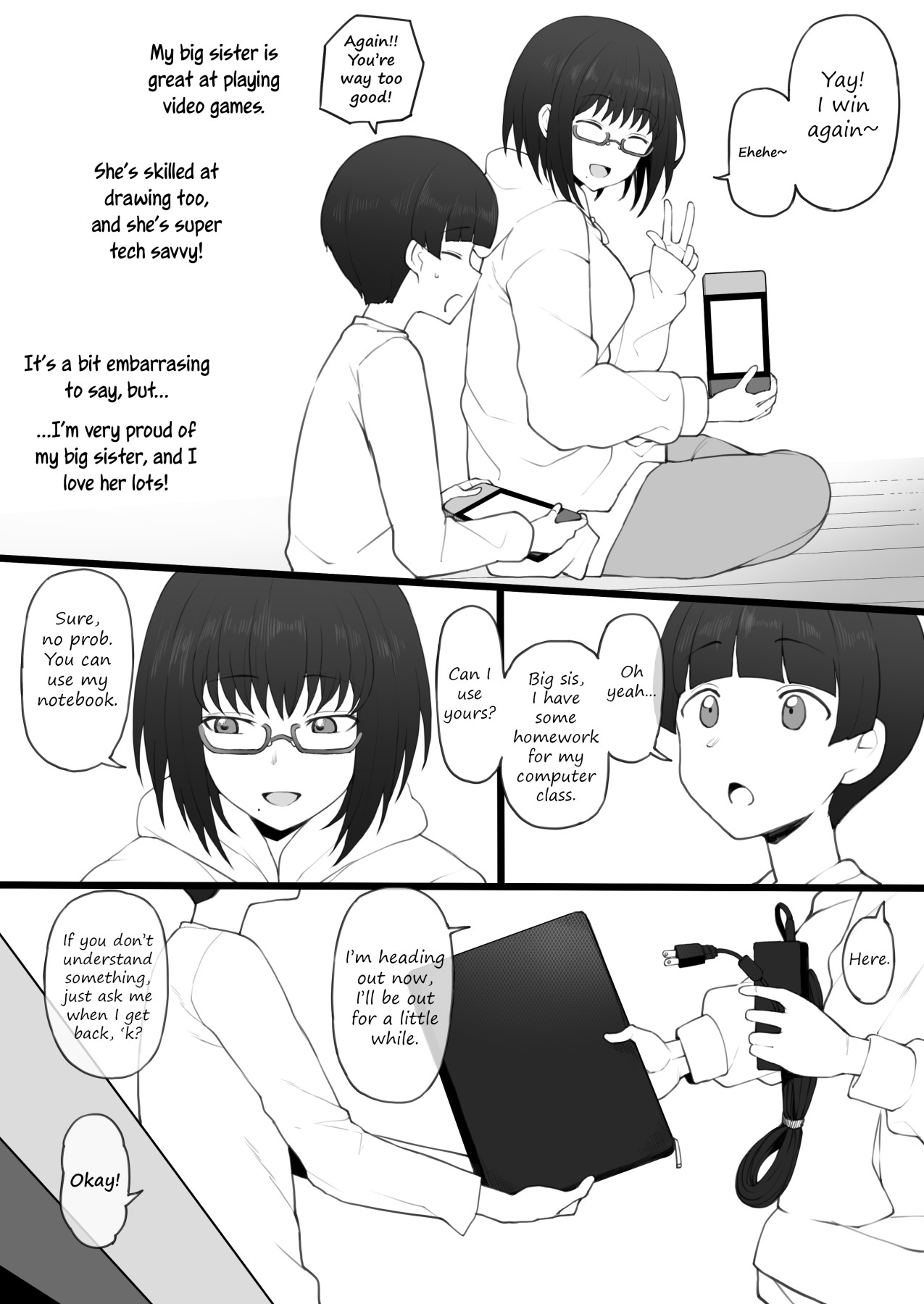 Hentai Manga Comic-On the Laptop My Beloved Big Sister Lent Me…-Read-2